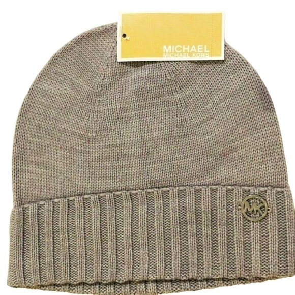 Michael Kors Grey Logo Cuff Beanie Hat main image 5